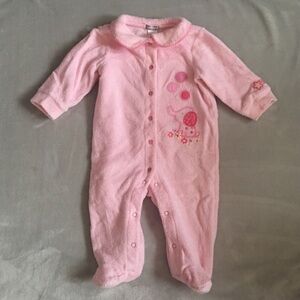 Baby Girl Pink Elephant Sleeper Size 9 Months